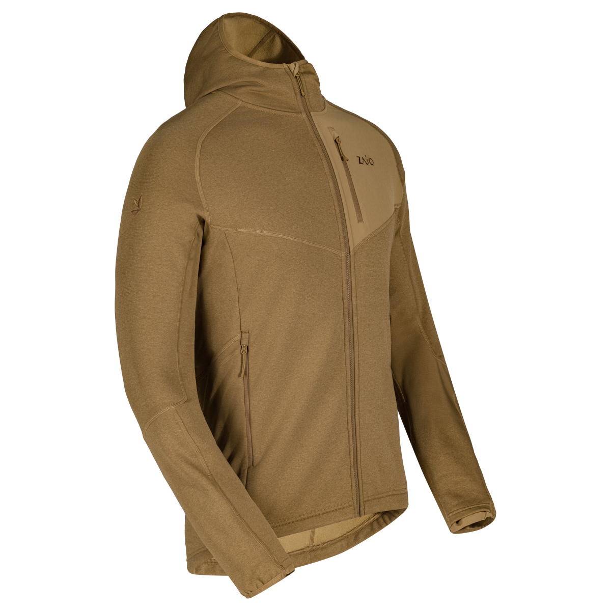 Amiko Men's Fleece Hooded Jacket — Golden Brown