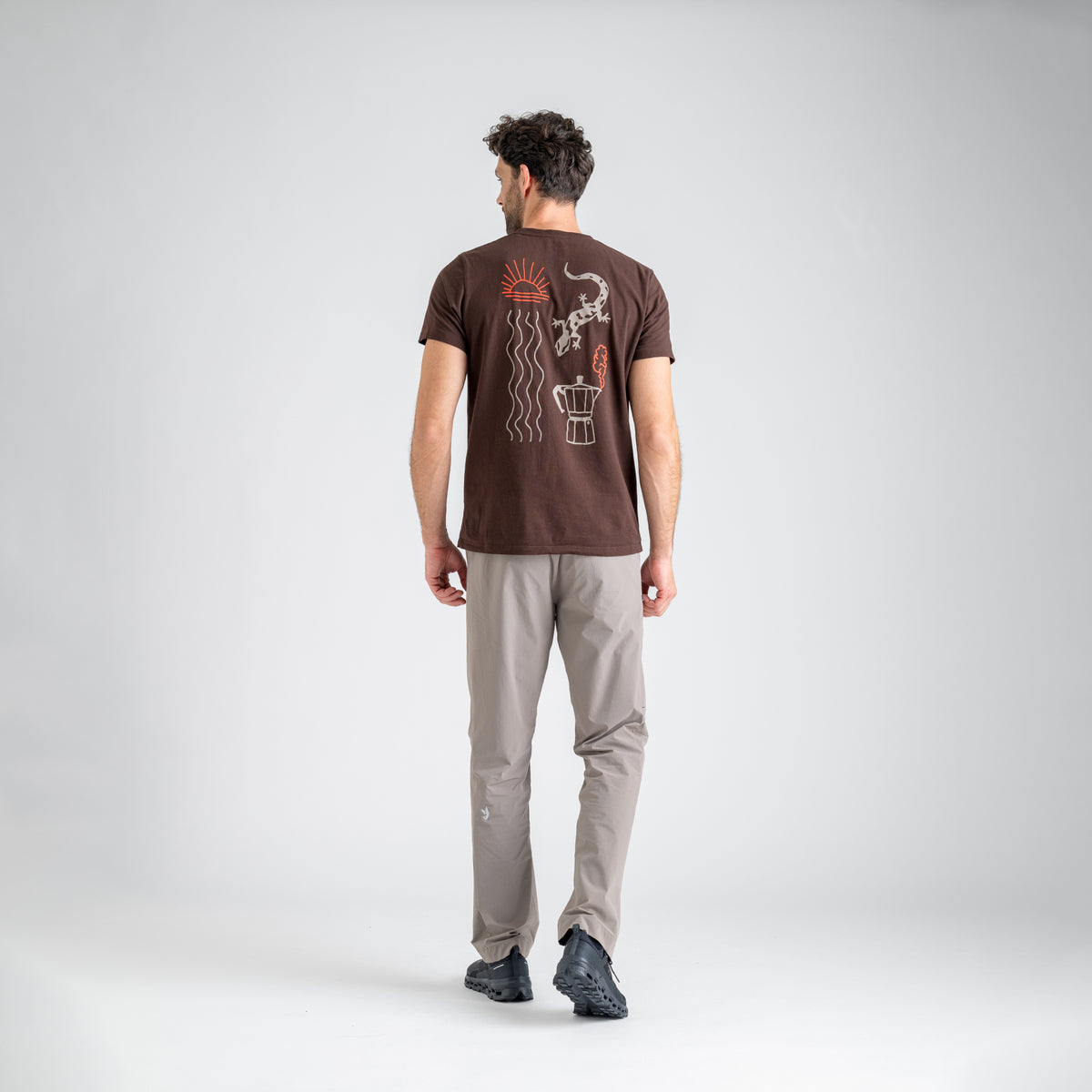 Arbo Men's Organic Cotton T-shirt в цвят Beige Air