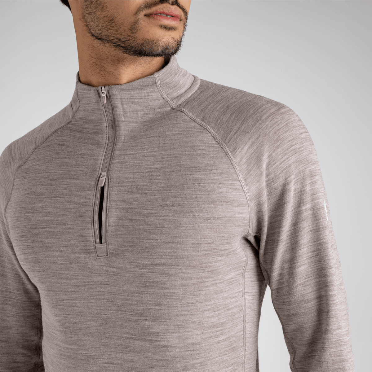Hejma Men's Merino Zip Top — Blue
