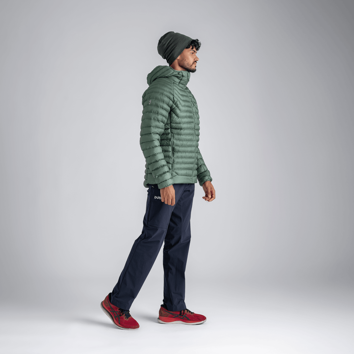 Nubaro Men's Insulated Hooded Jacket в цвят Thyme Green
