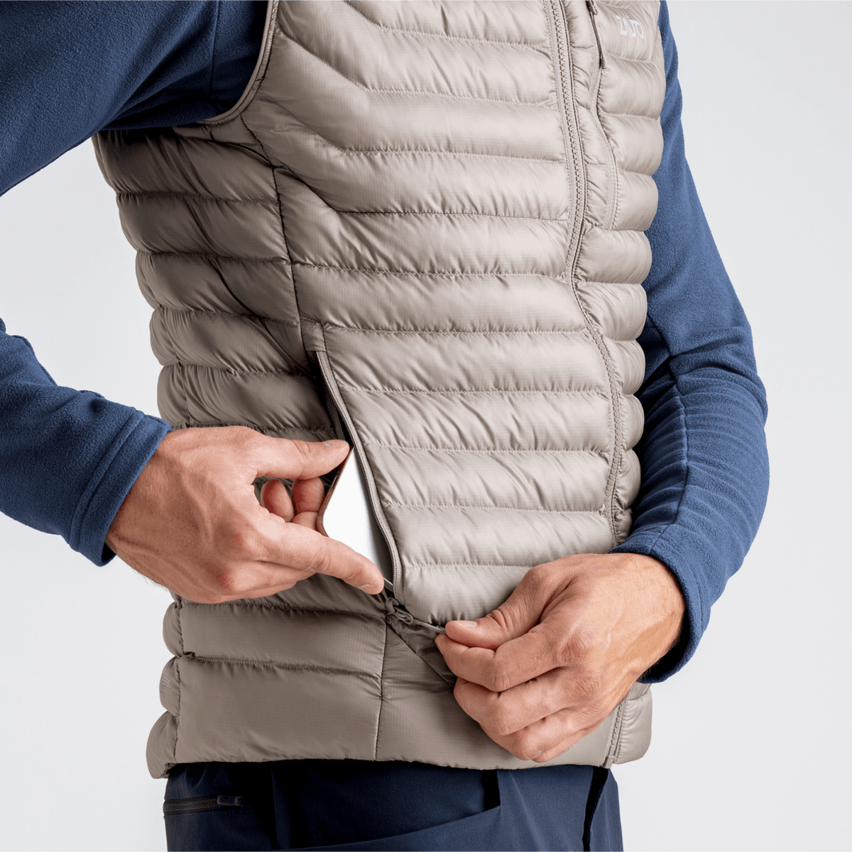 Nubaro Men's Insulated Vest в цвят Thyme Green