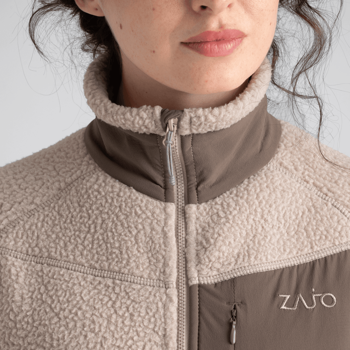 Palpo Women's Pile Fleece Jacket в цвят Iced Mauve