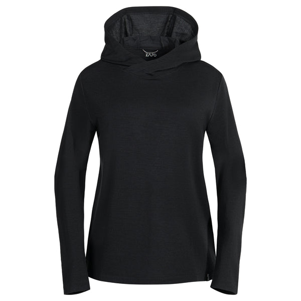 Kora Women's Merino Hoodie в цвят Black