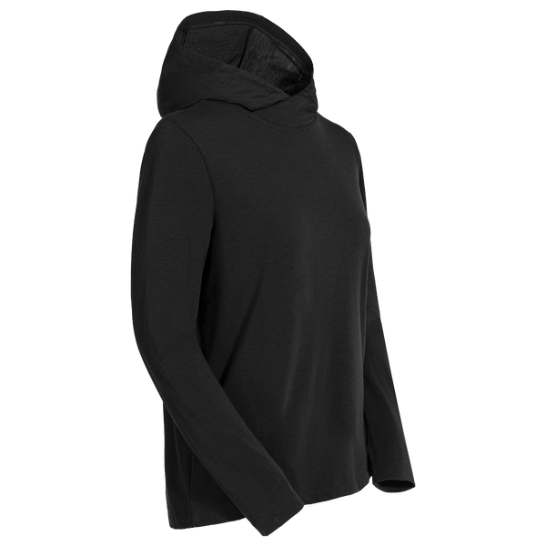 Kora Women's Merino Hoodie в цвят Black