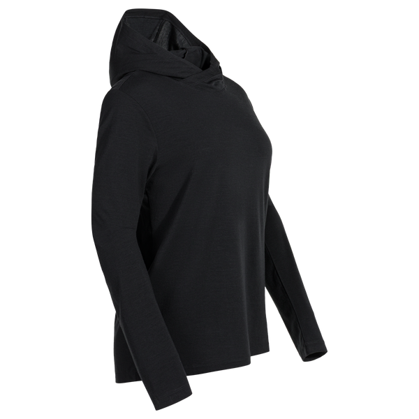 Kora Women's Merino Hoodie в цвят Black