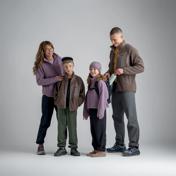 Palpo Kid's Pile Fleece Cropped Jacket — Iced Mauve