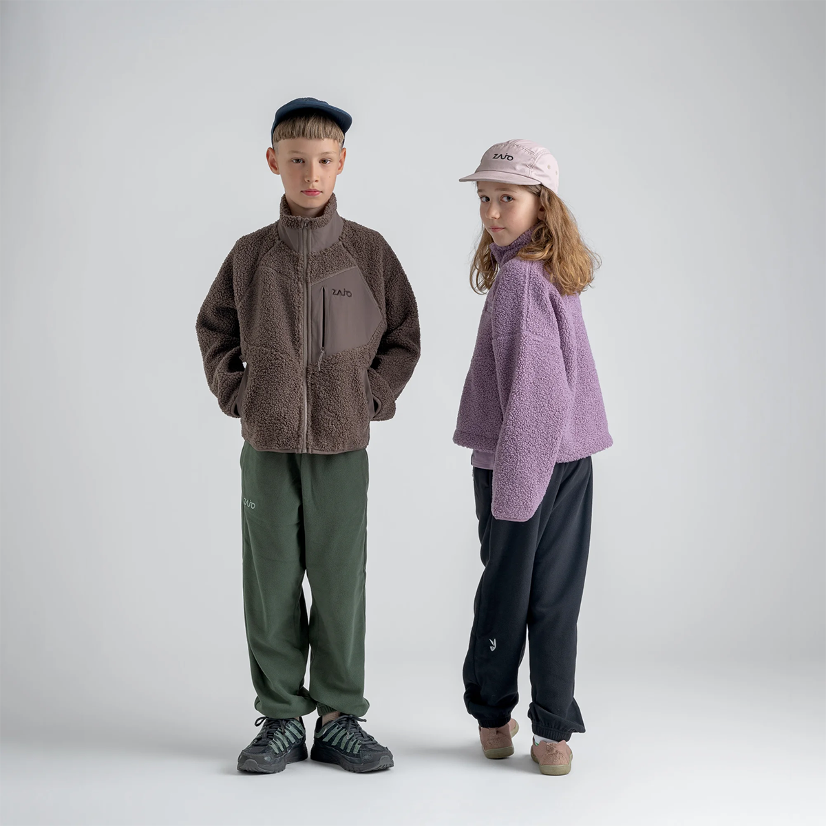 Palpo Kid's Pile Fleece Jacket — Dark Olive