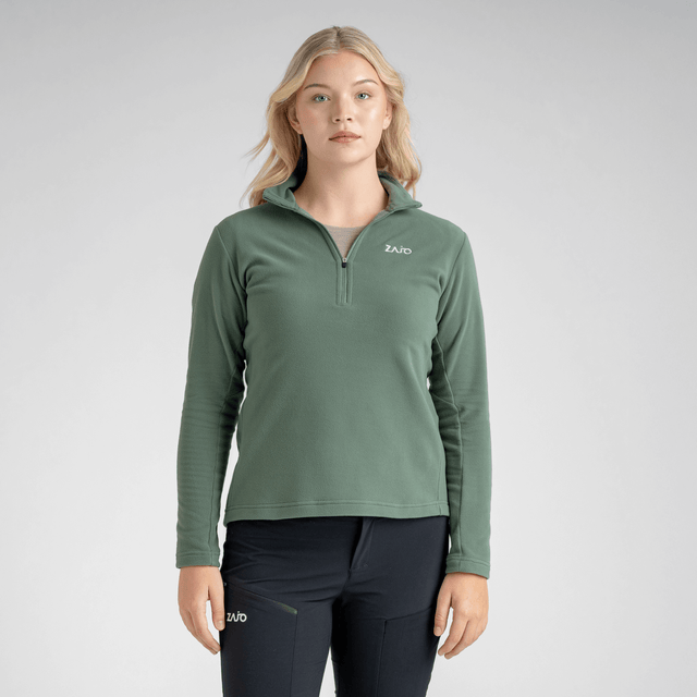 Auro Women's Fleece Zip Top в цвят Lila Haze