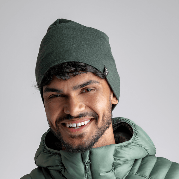 Hejma Merino Beanie в цвят Dark Green