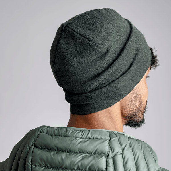 Hejma Merino Beanie в цвят Dark Green