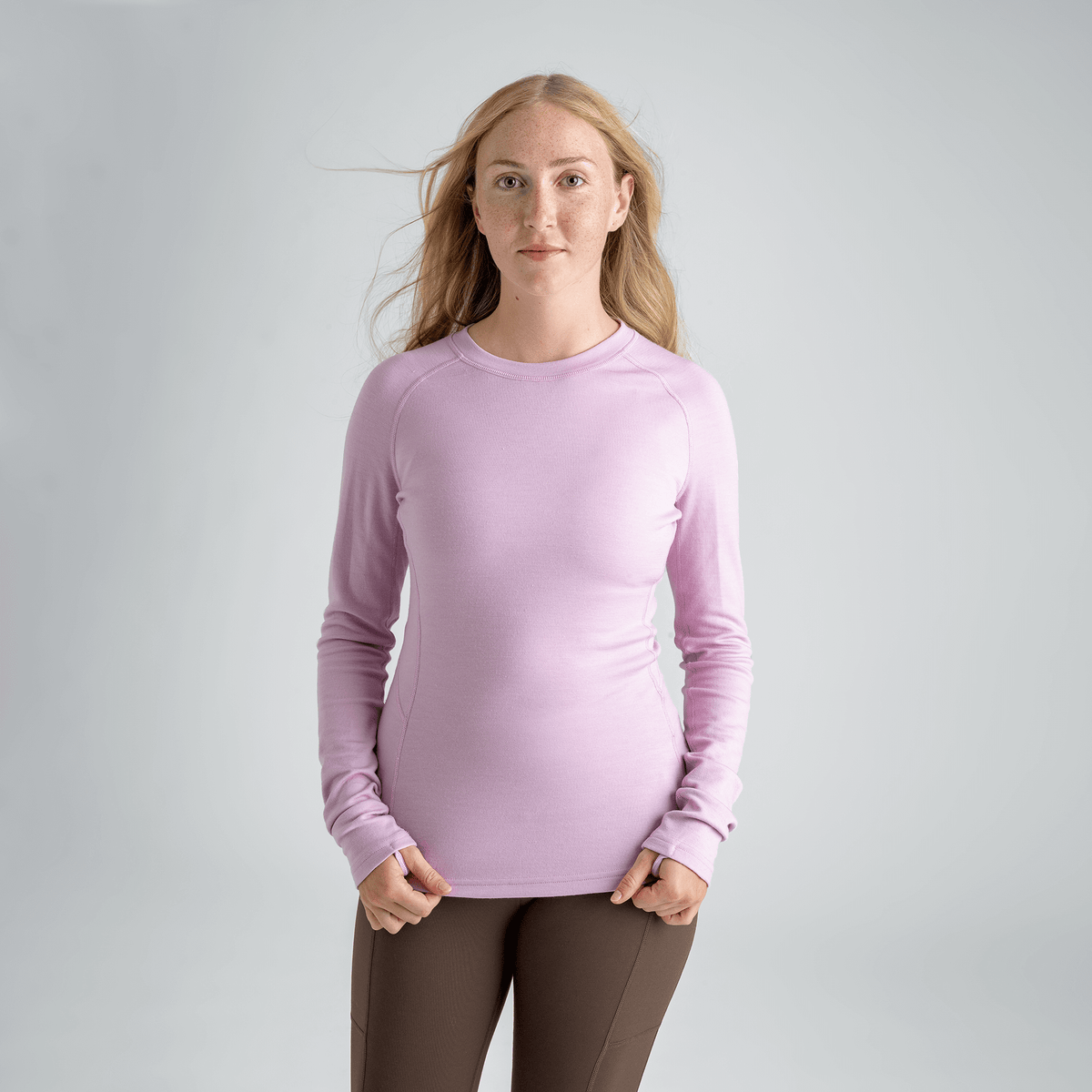 Hejma Women's Merino Longsleeve в цвят Grape Mauve