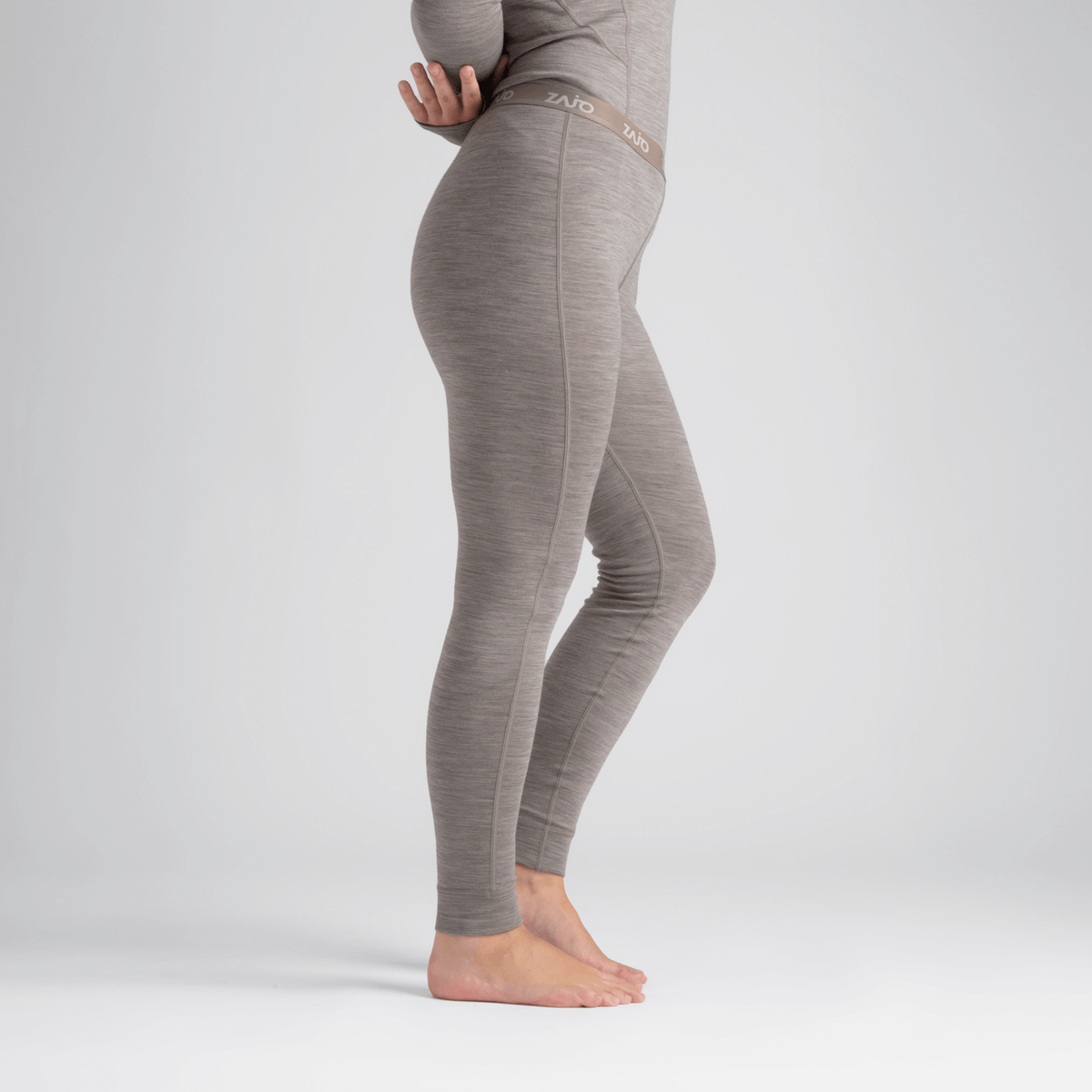 Hejma Women's Merino High Waist Pants — Taupe Beige