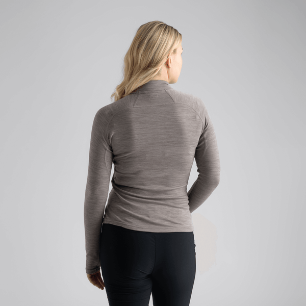 Hejma Women's Merino Zip Top — Grape Mauve