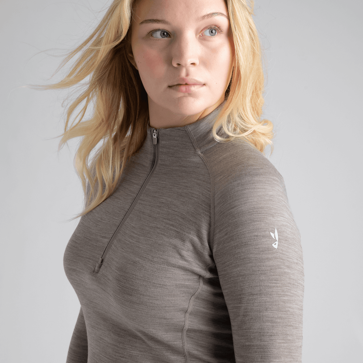 Hejma Women's Merino Zip Top — Grape Mauve