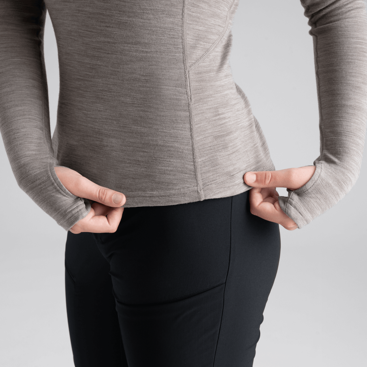 Hejma Women's Merino Zip Top — Grape Mauve