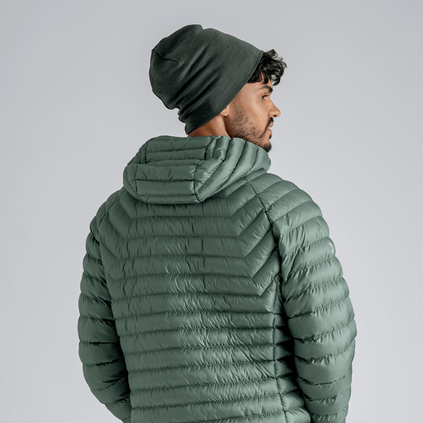 Nubaro Men's Insulated Hooded Jacket в цвят Thyme Green