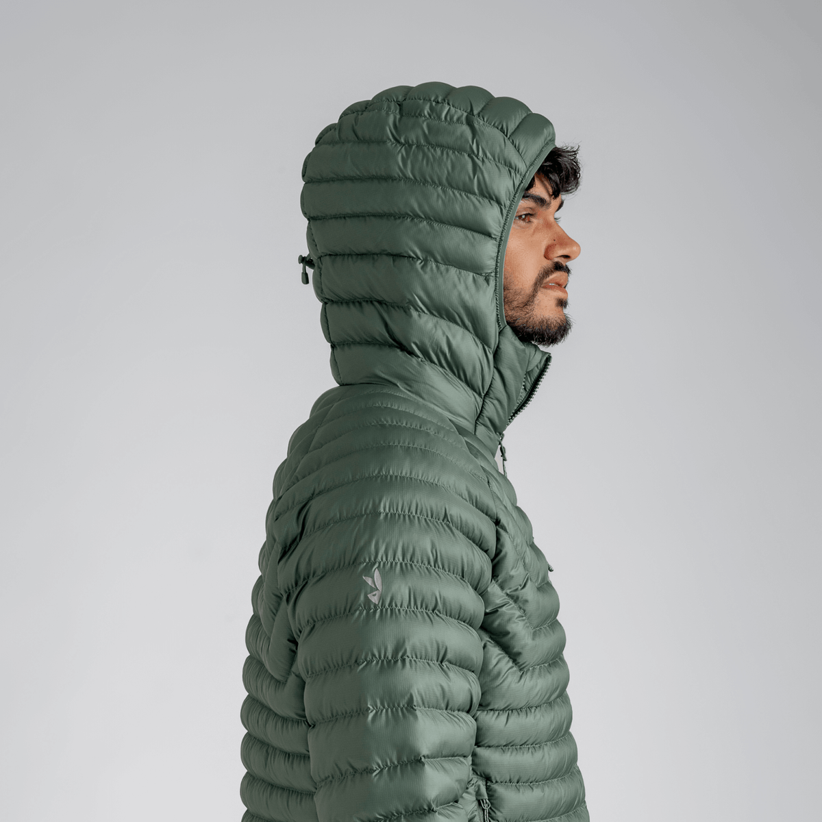 Nubaro Men's Insulated Hooded Jacket в цвят Thyme Green