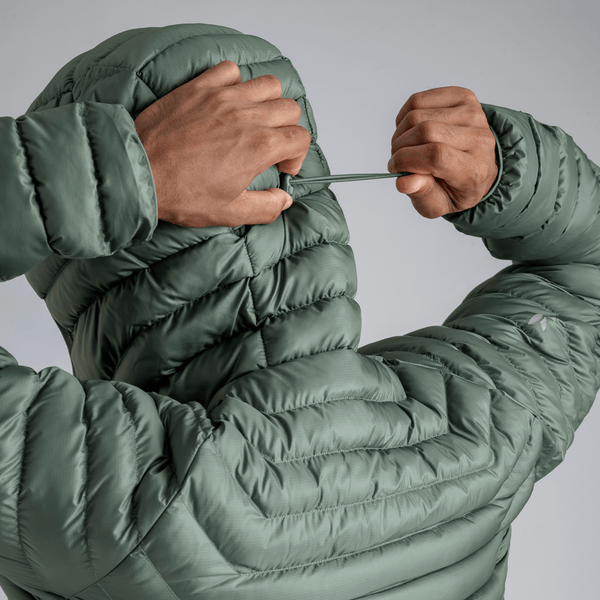 Nubaro Men's Insulated Hooded Jacket в цвят Thyme Green