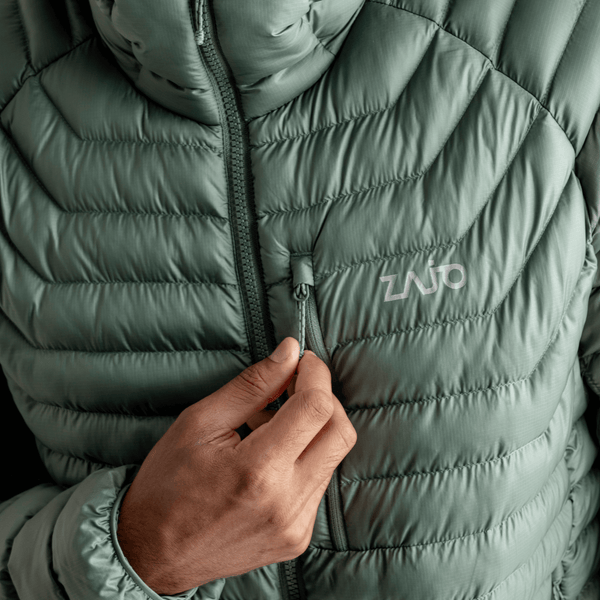 Nubaro Men's Insulated Hooded Jacket в цвят Thyme Green