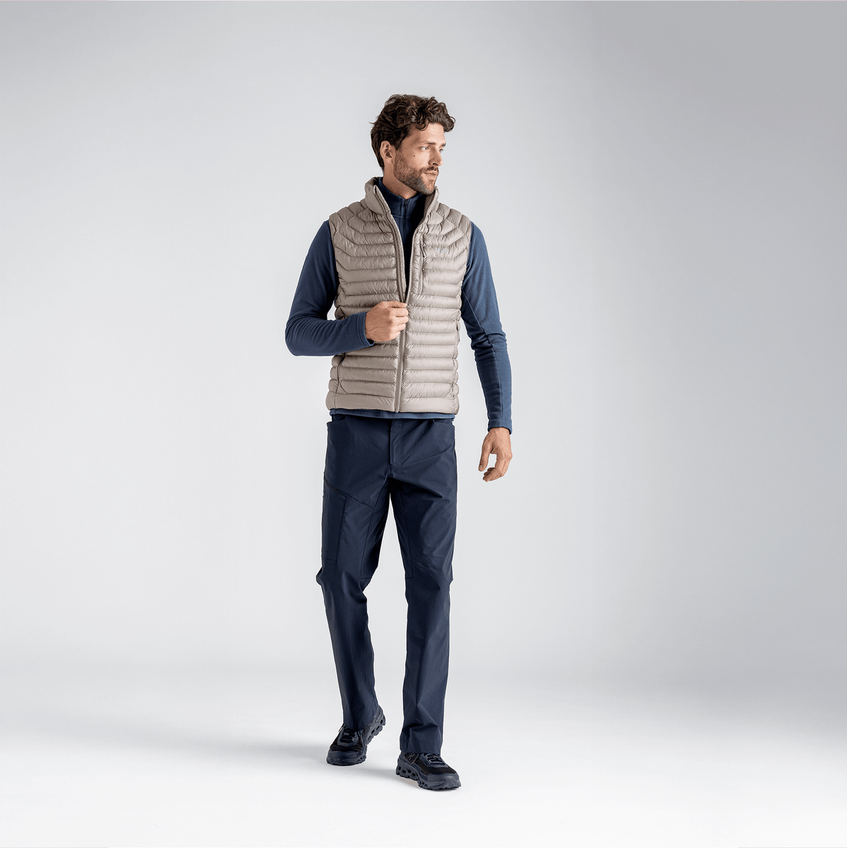 Nubaro Men's Insulated Vest в цвят Thyme Green