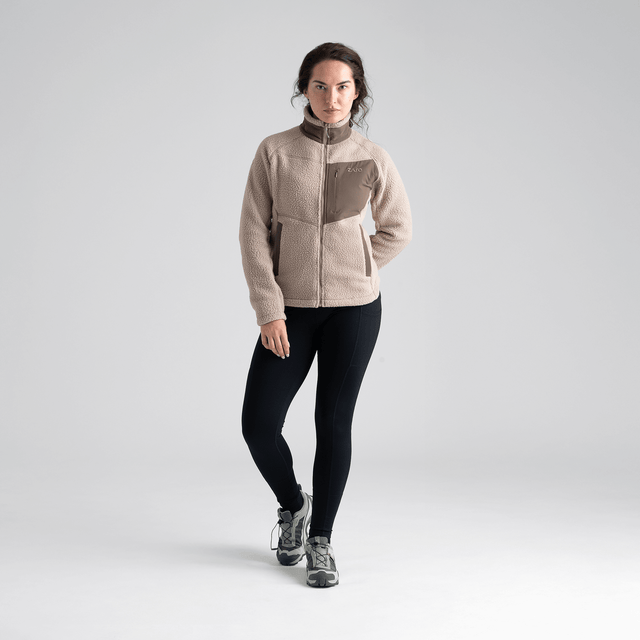 Palpo Women's Pile Fleece Jacket в цвят Cocoa Brown