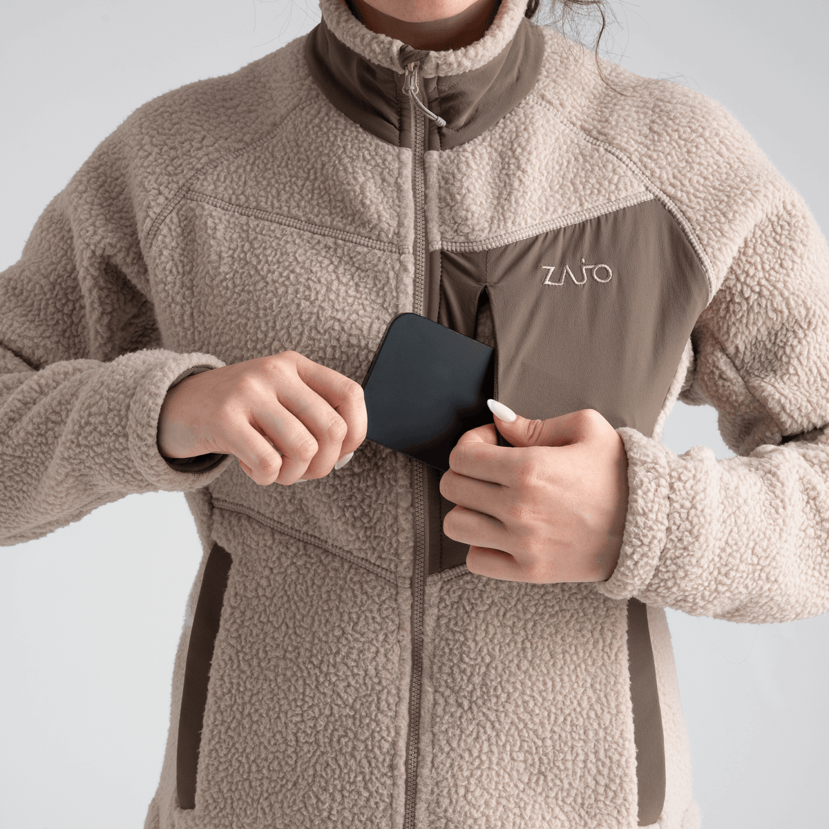 Palpo Women's Pile Fleece Jacket в цвят Cocoa Brown