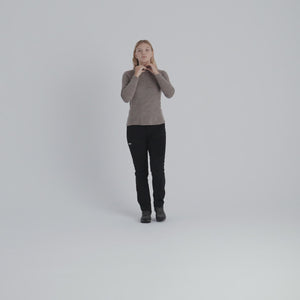 Hejma Women's Merino Zip Top — Black