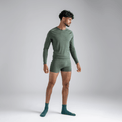 Senti Men's Merino Boxer Briefs в цвят Thyme Green