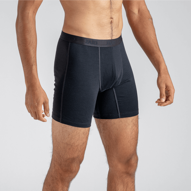 Senti Men's Merino Boxer Briefs Long в цвят Dark Navy