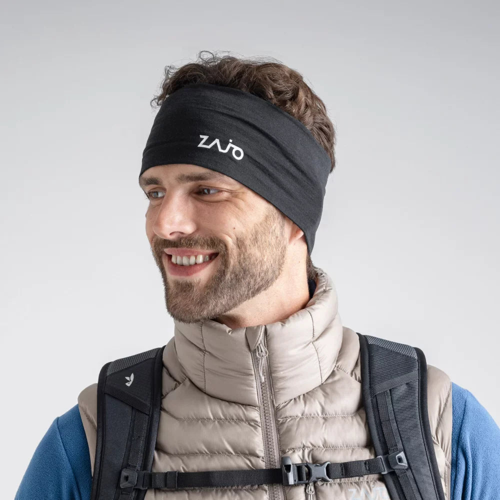 Senti Merino Headband в цвят Grey Navy