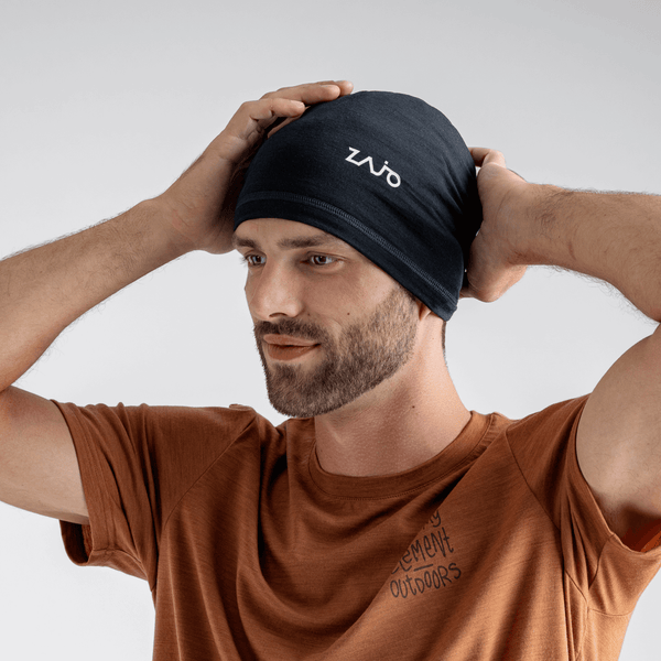 Senti Merino Neckwarmer — Grey Navy